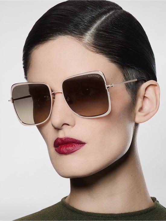 New Tom Ford Tara FT1319 28B Rose Gold Frame Sunglasses Grey Gradient Lenses main image 7